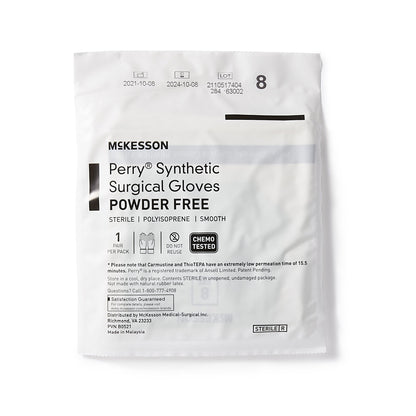GLOVE, SURG PLYISO 8.0 STR2 SMTH CHEMO (50PR/BX 4BX/CS)