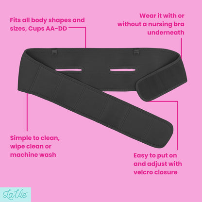 BRA, MATERNITY PUMP STRAP HANDS FREE BLK (10/BX 4BX/CS)