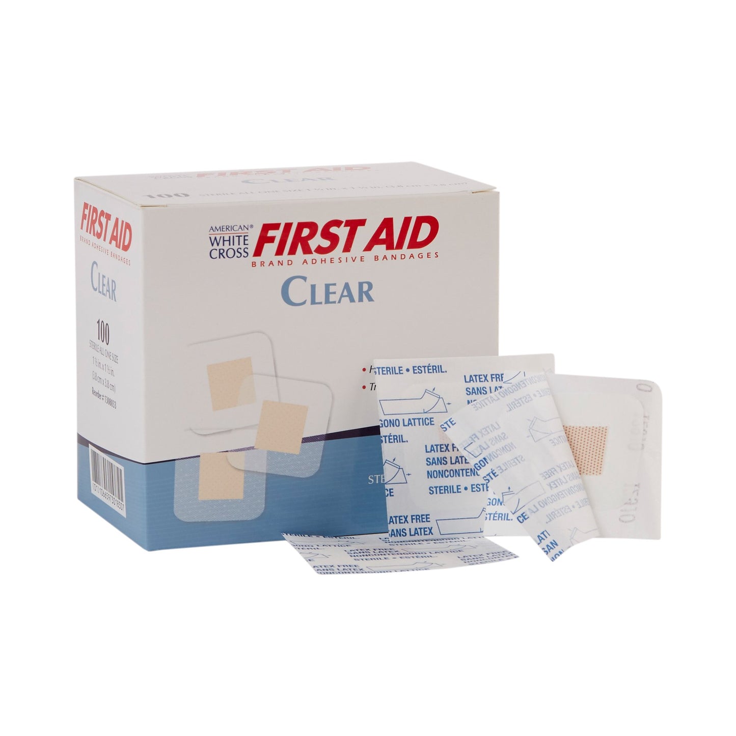 BANDAGE, ADH PATCH CLR 1 1/2" (100/BX 12BX/CS)