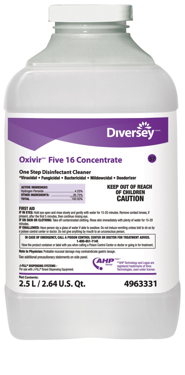 CLEANER, HRD SURF DISINFECT OXIVIR CONC 2.5L (2/CS