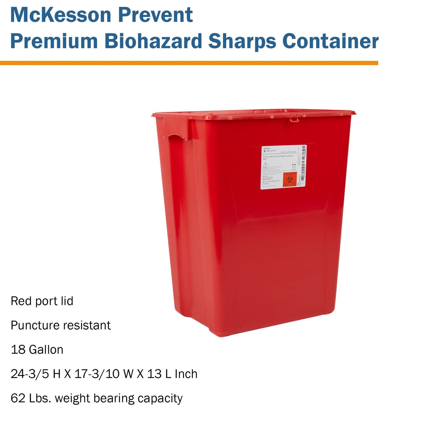 CONTAINER, SHARPS RED 18GL (7/CS)