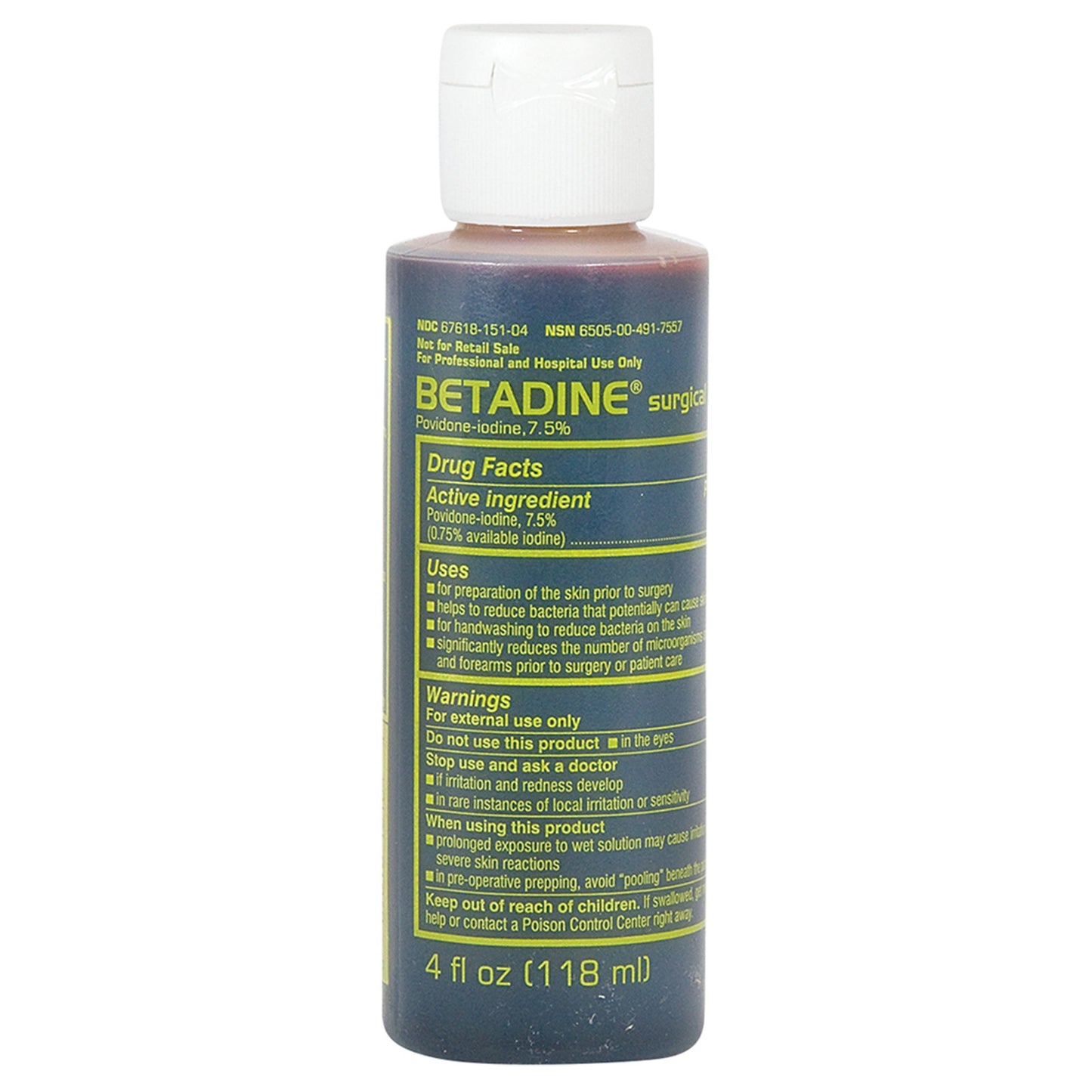 BETADINE, SURG SCRUB 7.5% 4OZ (36/CS)