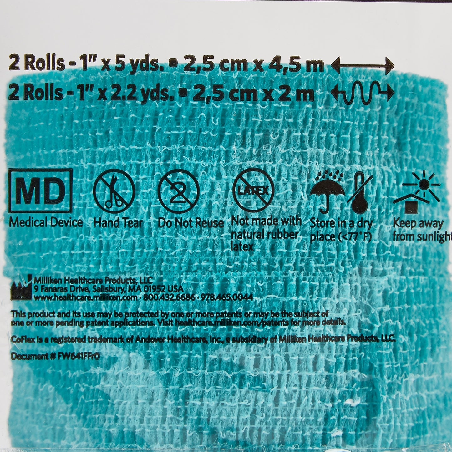 BANDAGE, COFLEX LF RAINBOW PK 1"X5YDS (30/CS)