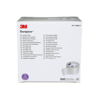 TAPE, ADHSV DURAPORE 1"X1 1/2YDS (100/BX) 3M