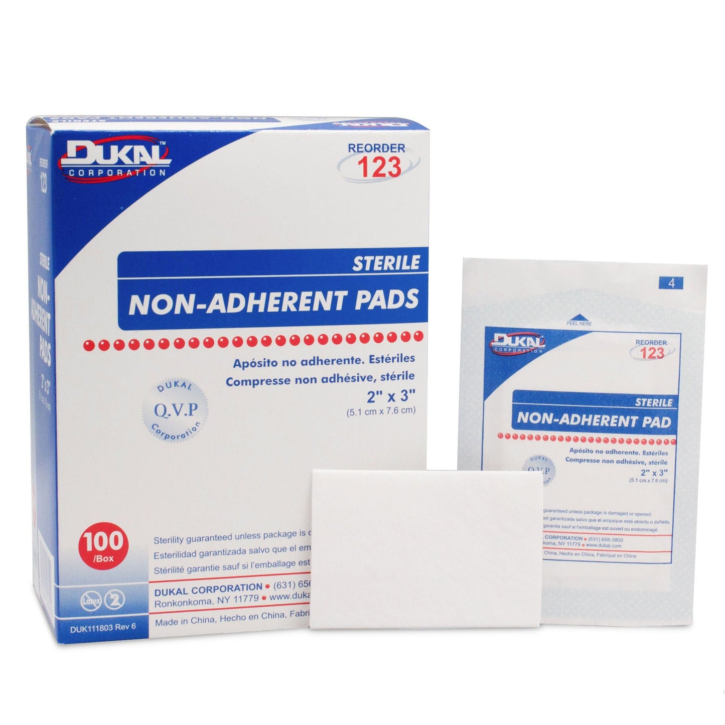 PAD, NON ADHERENT STR 2X3 (100/BX)