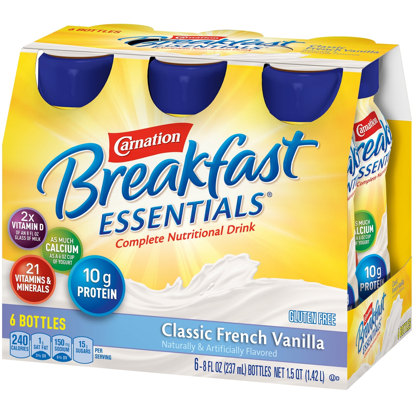 CARNATION INST BRKFST, ESSN LSRTD 8OZ BT F VAN (6/PK 4PK/CS)