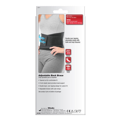 BACK BRACE, ADJ BLK