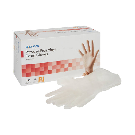 GLOVE, EXAM VNYL XS N/S (150/BX 10BX/CS)