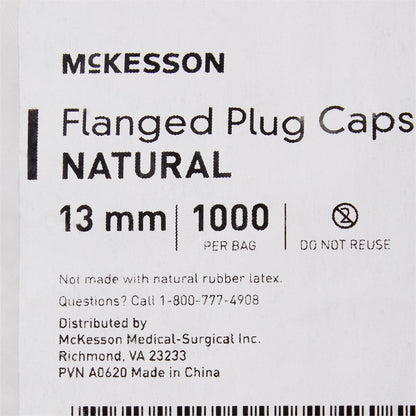 CAP, VAC TUBE NAT 13MM (1000/BG 20BG/CS)