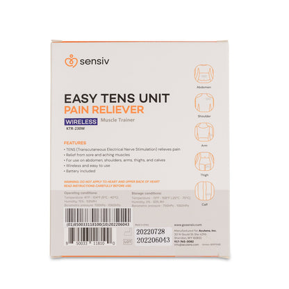 TENS UNIT, NERVE STIMULATION SENSIV EASY RELIEF (30/CS)