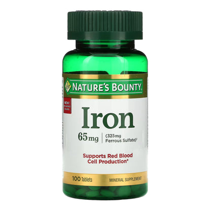 IRON, TAB 65MG (100/BT)