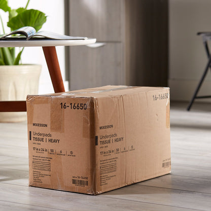 UNDERPAD, 3PLY TISSUE BLU 17X24 (50/PK 6PK/CS)