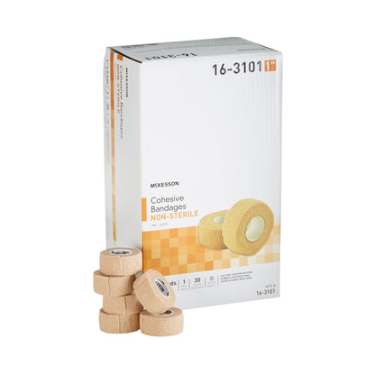 BANDAGE, COHESIVE N/S TAN 1" (30PK/CS)