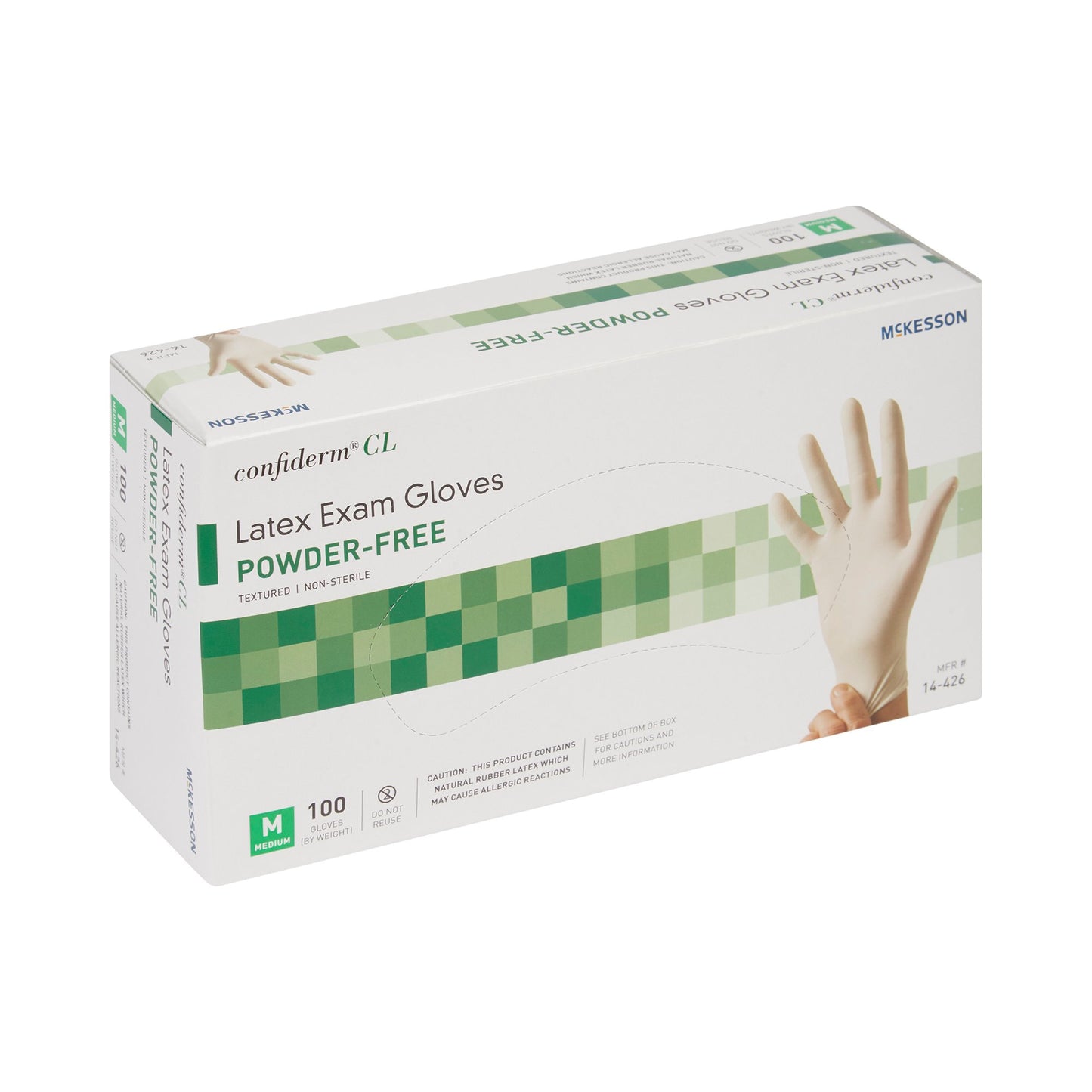 GLOVE, EXAM LTX MED N/S (100/BX 10BX/CS)