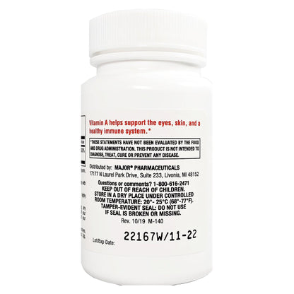 VITAMIN A, CAP 10MIU (100/BT)