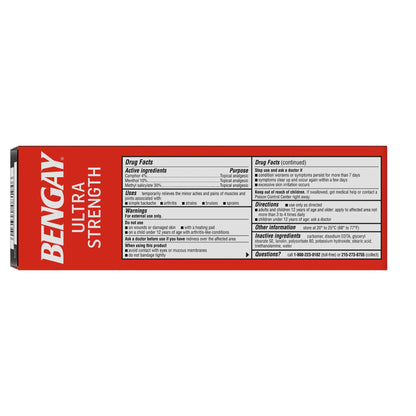 BENGAY, ULTRA STRENGTH 4OZ (36/CS)