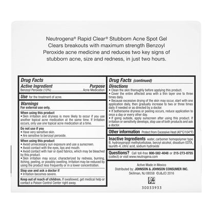 NEUTROGENA, GEL ACNE SPOT TRTMT RAPID CLR 1OZ