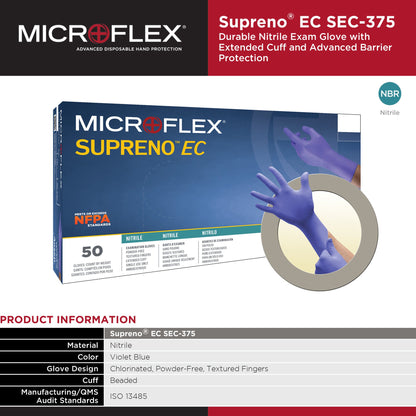 GLOVE, EXAM NTRL XL N/S EXTCF CHEMO (50/BX 10BX/CS)
