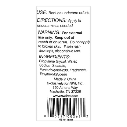 DEODORANT, STICK ALCOHOL FREE (144/CS)