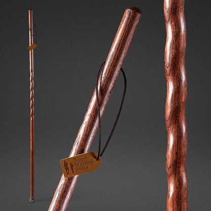 STICK, WALKING WOOD BRAZOS 55 TWISTED OAK BACKPACKER RED 55"
