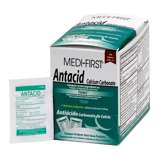 MEDI-FIRST ANTACID, TAB 420MG (100/BX)