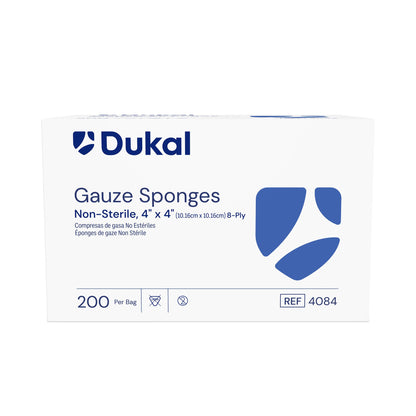 GAUZE, 4"X4" 8PLY N/S (200/BX 20BX/CS)