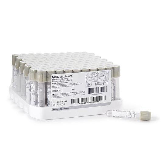 TUBE, BLD COL SODFL GRY 4ML PLAS VACUTAINER (100/BX 10BX/CS)