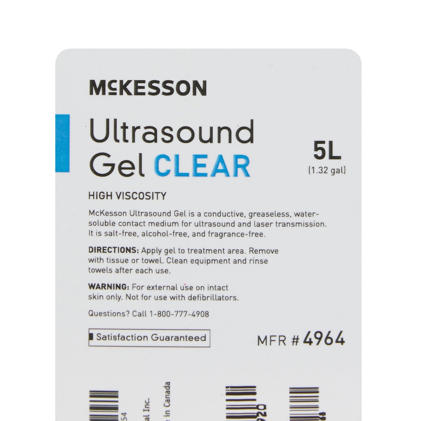 GEL, ULTRASOUND CLR 5L (4/CS)