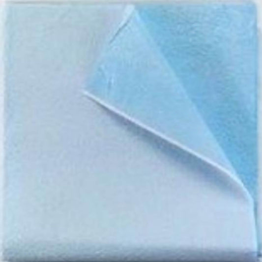 SHEET, DRAPE TISSUE/POLY BLU 40X48 (100/CS)