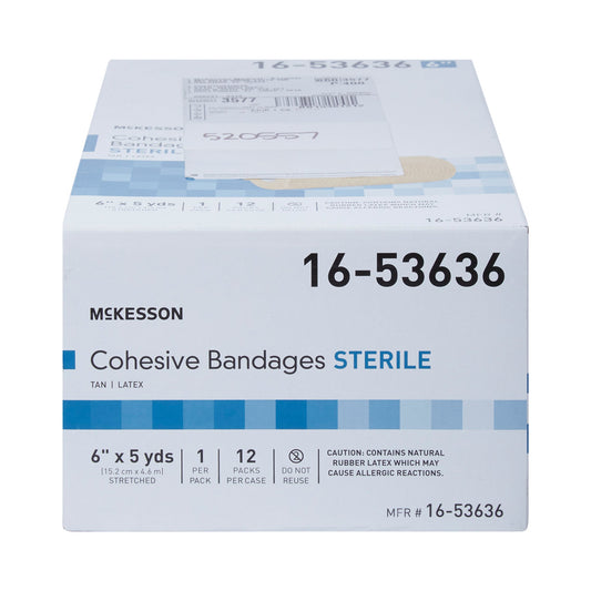 BANDAGE, COHESIVE STR TAN 6" (12/CS)