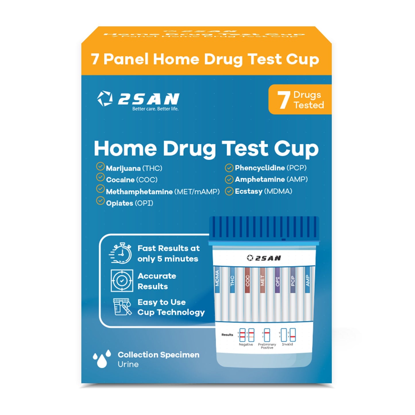 DRUG TEST, MULTI-DRUG HOME 7 STRIP (18KT/CS)