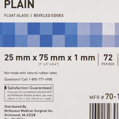 SLIDE, PLAIN PREMIUM 25X75X1MM(72/BX 20BX/CS)