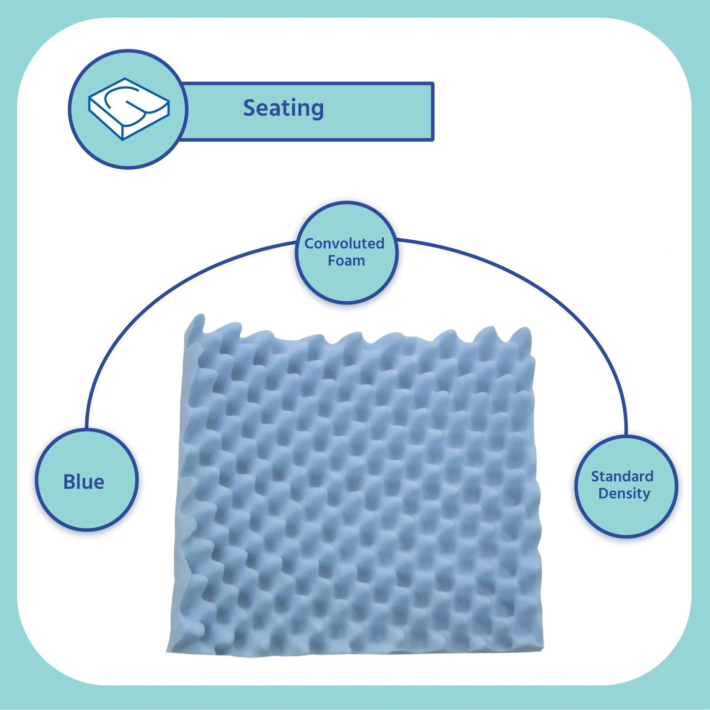 CUSHION, CONVOLUTED WC 18X16" (12/CS)