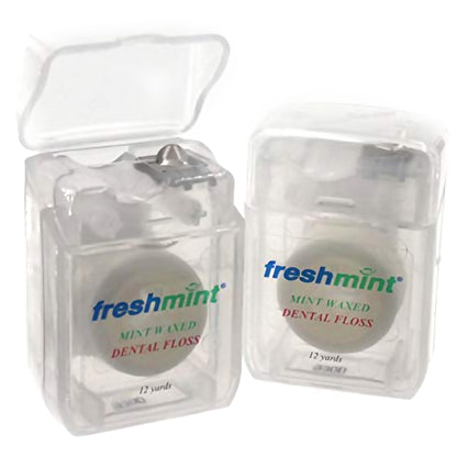 FLOSS, DENTAL WAXED MINT 12YDS(12/PK 12PK/CS)
