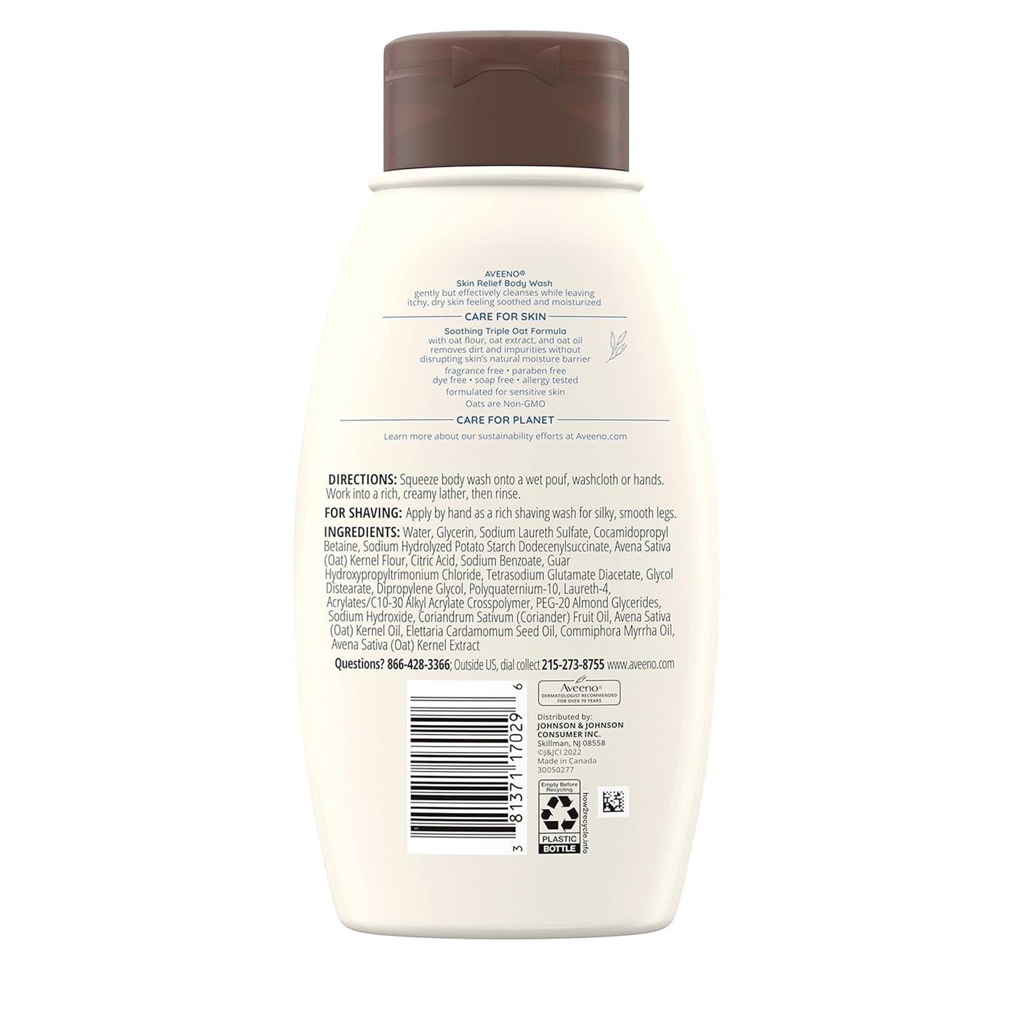 AVEENO, WASH SKIN RELIEF 12OZ (12/CS) J&JOTC