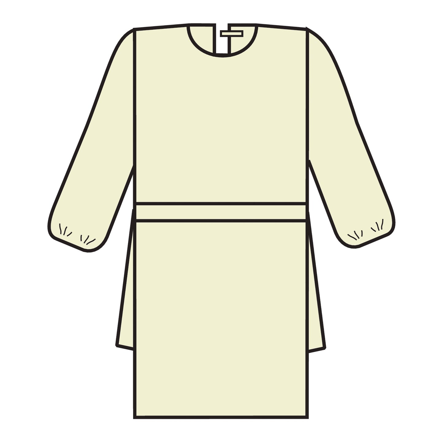 GOWN, CVR CNTL ELAS CUF MED/LG(10/PK)