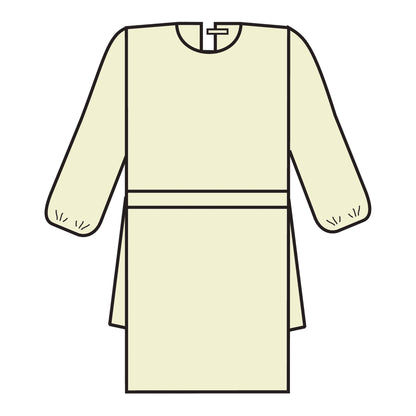 GOWN, CVR CNTL ELAS CUF MED/LG(10/PK)