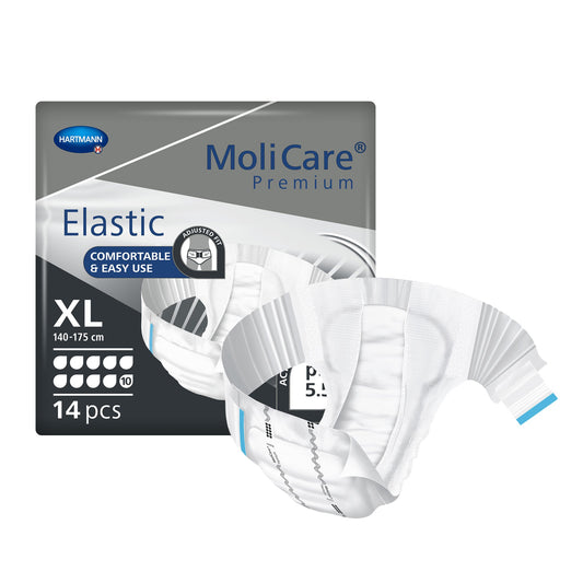 BRIEF, MOLICARE PREMIUM ELASTIC 10D XLG (14/PK 4PK/CS)