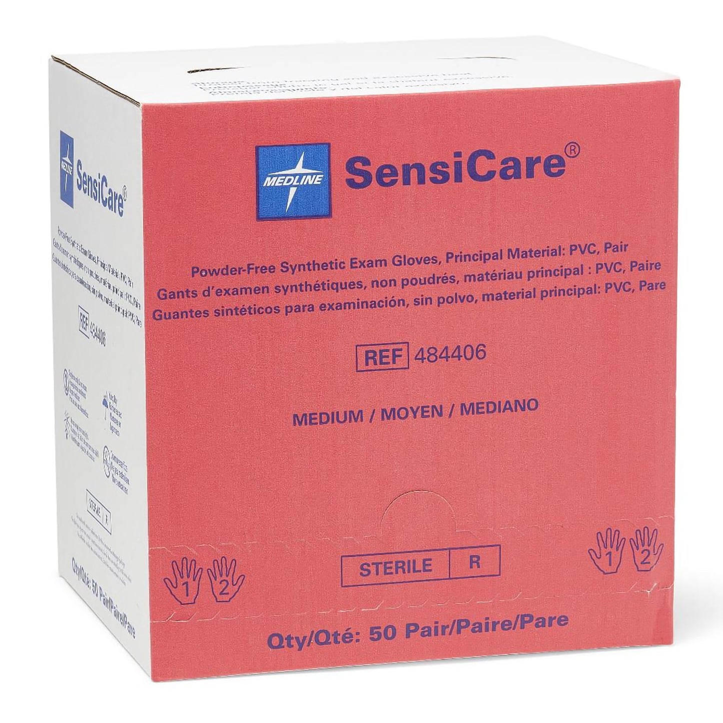 GLOVE, EXAM VNYLSTRCH MED STR2(50PR/BX 4BX/CS)